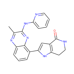 Cc1nc2cccc(-c3cc4c([nH]3)CCNC4=O)c2nc1Nc1ccccn1 ZINC000222470962