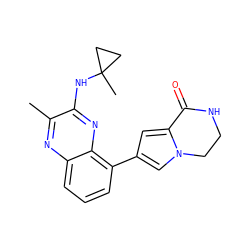 Cc1nc2cccc(-c3cc4n(c3)CCNC4=O)c2nc1NC1(C)CC1 ZINC000206108992