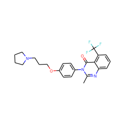 Cc1nc2cccc(C(F)(F)F)c2c(=O)n1-c1ccc(OCCCN2CCCC2)cc1 ZINC000038269036