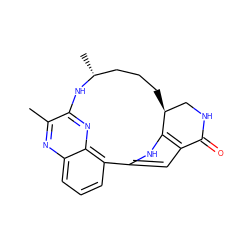 Cc1nc2cccc3c2nc1N[C@H](C)CCC[C@H]1CNC(=O)c2cc-3[nH]c21 ZINC000150062522