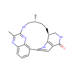 Cc1nc2cccc3c2nc1NC[C@H](C)CC[C@H]1CNC(=O)c2cc-3[nH]c21 ZINC000150084114