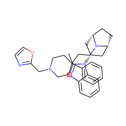 Cc1nc2ccccc2n1[C@@H]1C[C@@H]2CC[C@H](C1)N2CCC1(c2ccccc2)CCN(Cc2ncco2)CC1 ZINC000101193457