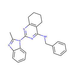 Cc1nc2ccccc2n1-c1nc2c(c(NCc3ccccc3)n1)CCCC2 ZINC000208103896