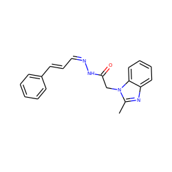 Cc1nc2ccccc2n1CC(=O)N/N=C\C=C\c1ccccc1 ZINC000004855070