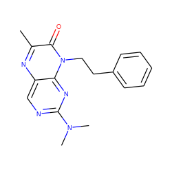 Cc1nc2cnc(N(C)C)nc2n(CCc2ccccc2)c1=O ZINC000004238910