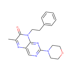 Cc1nc2cnc(N3CCOCC3)nc2n(CCc2ccccc2)c1=O ZINC000004238771