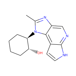 Cc1nc2cnc3[nH]ccc3c2n1[C@@H]1CCCC[C@H]1O ZINC000095577313