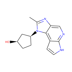 Cc1nc2cnc3[nH]ccc3c2n1[C@H]1CC[C@@H](O)C1 ZINC000095578961