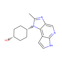 Cc1nc2cnc3[nH]ccc3c2n1[C@H]1CC[C@@H](O)CC1 ZINC000101548460