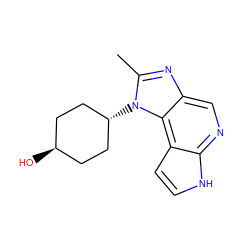 Cc1nc2cnc3[nH]ccc3c2n1[C@H]1CC[C@H](O)CC1 ZINC000101548468