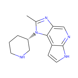 Cc1nc2cnc3[nH]ccc3c2n1[C@H]1CCCNC1 ZINC000095574941