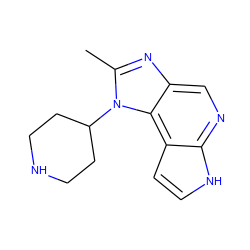 Cc1nc2cnc3[nH]ccc3c2n1C1CCNCC1 ZINC000095577907