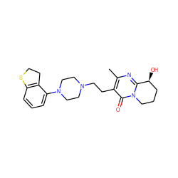 Cc1nc2n(c(=O)c1CCN1CCN(c3cccc4c3CCS4)CC1)CCC[C@@H]2O ZINC001772615602