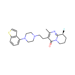 Cc1nc2n(c(=O)c1CCN1CCN(c3cccc4sccc34)CC1)CCC[C@@H]2F ZINC001772627970