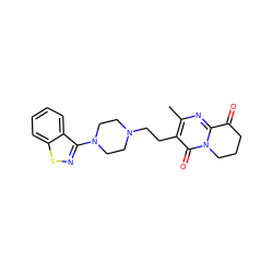 Cc1nc2n(c(=O)c1CCN1CCN(c3nsc4ccccc34)CC1)CCCC2=O ZINC001772576580