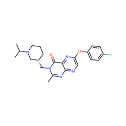 Cc1nc2ncc(Oc3ccc(F)cc3)nc2c(=O)n1C[C@H]1CCCN(C(C)C)C1 ZINC000073314605