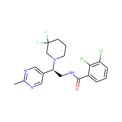 Cc1ncc([C@H](CNC(=O)c2cccc(Cl)c2Cl)N2CCCC(F)(F)C2)cn1 ZINC001772640068