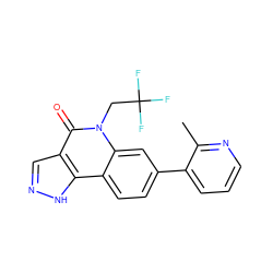 Cc1ncccc1-c1ccc2c3[nH]ncc3c(=O)n(CC(F)(F)F)c2c1 ZINC000205011322