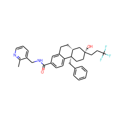 Cc1ncccc1CNC(=O)c1ccc2c(c1)CC[C@@H]1C[C@@](O)(CCC(F)(F)F)CC[C@@]21Cc1ccccc1 ZINC000139835948