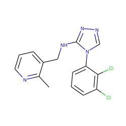 Cc1ncccc1CNc1nncn1-c1cccc(Cl)c1Cl ZINC000029126451