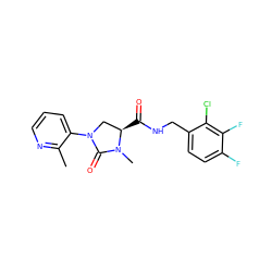 Cc1ncccc1N1C[C@@H](C(=O)NCc2ccc(F)c(F)c2Cl)N(C)C1=O ZINC000043199820