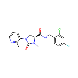 Cc1ncccc1N1C[C@@H](C(=O)NCc2ccc(F)cc2Cl)N(C)C1=O ZINC000095565867