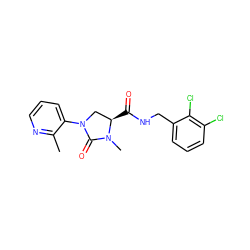 Cc1ncccc1N1C[C@@H](C(=O)NCc2cccc(Cl)c2Cl)N(C)C1=O ZINC000095566112