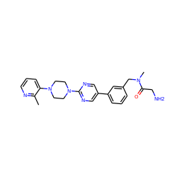 Cc1ncccc1N1CCN(c2ncc(-c3cccc(CN(C)C(=O)CN)c3)cn2)CC1 ZINC000144105852