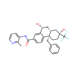 Cc1ncccc1NC(=O)c1ccc2c(c1)[C@H](O)C[C@@H]1C[C@@](O)(C(F)(F)F)CC[C@@]21Cc1ccccc1 ZINC000144982418