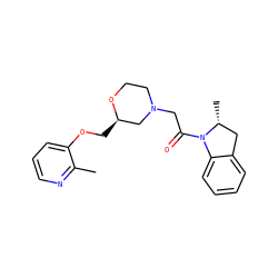 Cc1ncccc1OC[C@@H]1CN(CC(=O)N2c3ccccc3C[C@H]2C)CCO1 ZINC000207656816