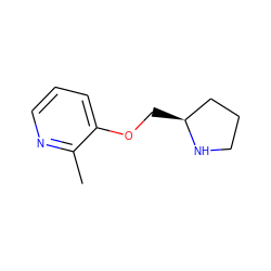 Cc1ncccc1OC[C@H]1CCCN1 ZINC000000018379