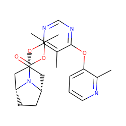 Cc1ncccc1Oc1ncnc(O[C@@H]2C[C@@H]3CC[C@H](C2)N3C(=O)OC(C)C)c1C ZINC000103228756