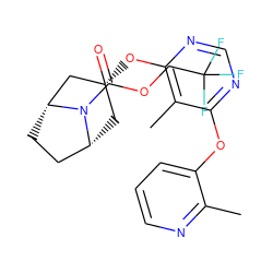 Cc1ncccc1Oc1ncnc(O[C@@H]2C[C@@H]3CC[C@H](C2)N3C(=O)OCC(F)(F)F)c1C ZINC000103229857