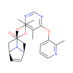 Cc1ncccc1Oc1ncnc(O[C@H]2C[C@H]3C=C[C@@H](C2)N3C(=O)OC(C)C)c1C ZINC000103233172