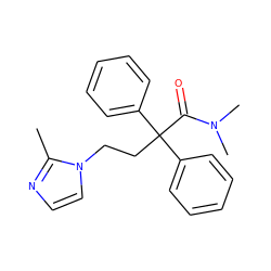 Cc1nccn1CCC(C(=O)N(C)C)(c1ccccc1)c1ccccc1 ZINC000026268247