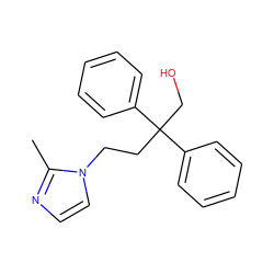 Cc1nccn1CCC(CO)(c1ccccc1)c1ccccc1 ZINC000026261382