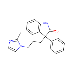 Cc1nccn1CCCC(C(N)=O)(c1ccccc1)c1ccccc1 ZINC000026280158