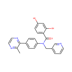 Cc1nccnc1-c1ccc(N(Cc2cccnc2)C(=O)c2ccc(O)cc2O)cc1 ZINC000653752872