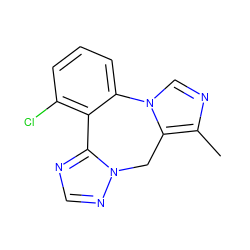 Cc1ncn2c1Cn1ncnc1-c1c(Cl)cccc1-2 ZINC000035875155