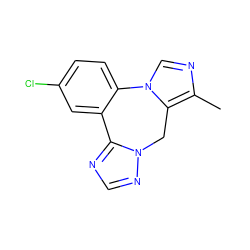 Cc1ncn2c1Cn1ncnc1-c1cc(Cl)ccc1-2 ZINC000035837959