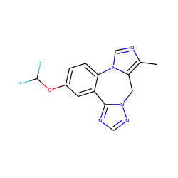 Cc1ncn2c1Cn1ncnc1-c1cc(OC(F)F)ccc1-2 ZINC000049018149