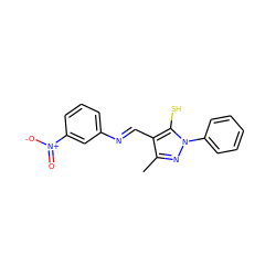 Cc1nn(-c2ccccc2)c(S)c1/C=N/c1cccc([N+](=O)[O-])c1 ZINC000101742444