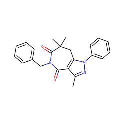 Cc1nn(-c2ccccc2)c2c1C(=O)N(Cc1ccccc1)C(=O)C(C)(C)C2 ZINC000002273638
