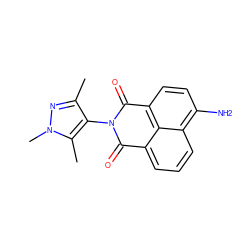 Cc1nn(C)c(C)c1N1C(=O)c2cccc3c(N)ccc(c23)C1=O ZINC000000368736