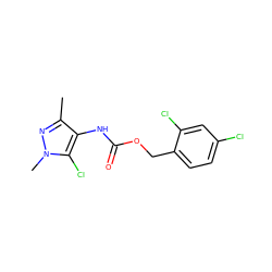 Cc1nn(C)c(Cl)c1NC(=O)OCc1ccc(Cl)cc1Cl ZINC000004088928