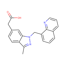 Cc1nn(Cc2cccc3cccnc23)c2cc(CC(=O)O)ccc12 ZINC000205661626