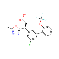 Cc1nnc([C@@H](CC(=O)O)c2cc(Cl)cc(-c3ccccc3OC(F)(F)F)c2)o1 ZINC001772653322