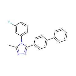 Cc1nnc(-c2ccc(-c3ccccc3)cc2)n1-c1cccc(F)c1 ZINC000066101663