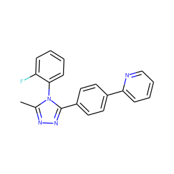 Cc1nnc(-c2ccc(-c3ccccn3)cc2)n1-c1ccccc1F ZINC000096283523