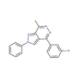 Cc1nnc(-c2cccc(Br)c2)c2cn(-c3ccccc3)nc12 ZINC000000988038